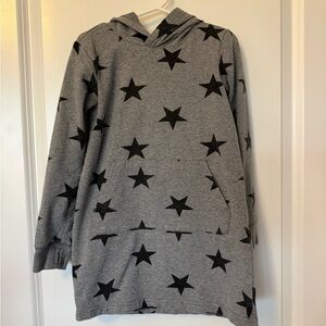 Primary Grey Star Hooded Dress